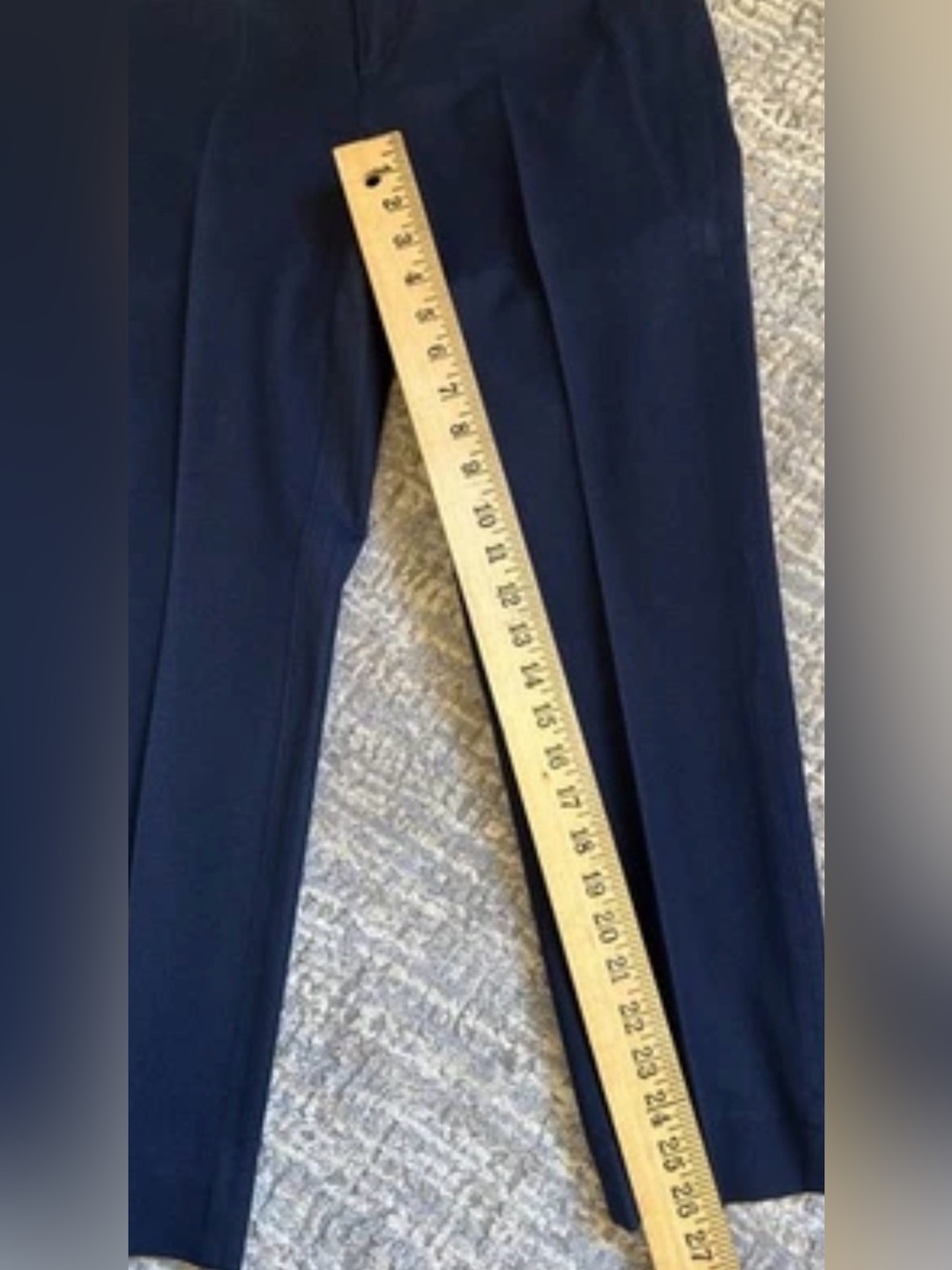 Banana Republic 10 Pants Navy Blue Sloan Slim Ankle Dress Work Cotton Blend $100 - Picture 5 of 7